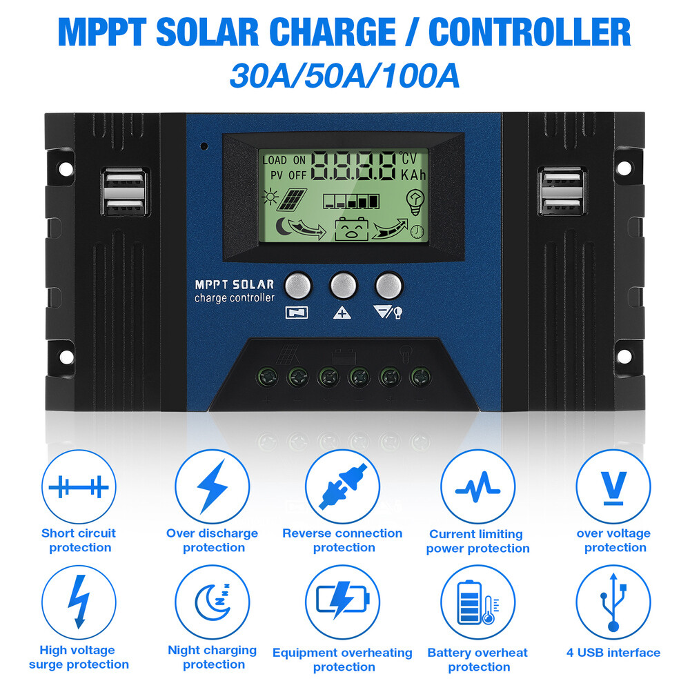 1 Set 30A High Efficiency Solar Charge Controller Solar Regulator Controller
