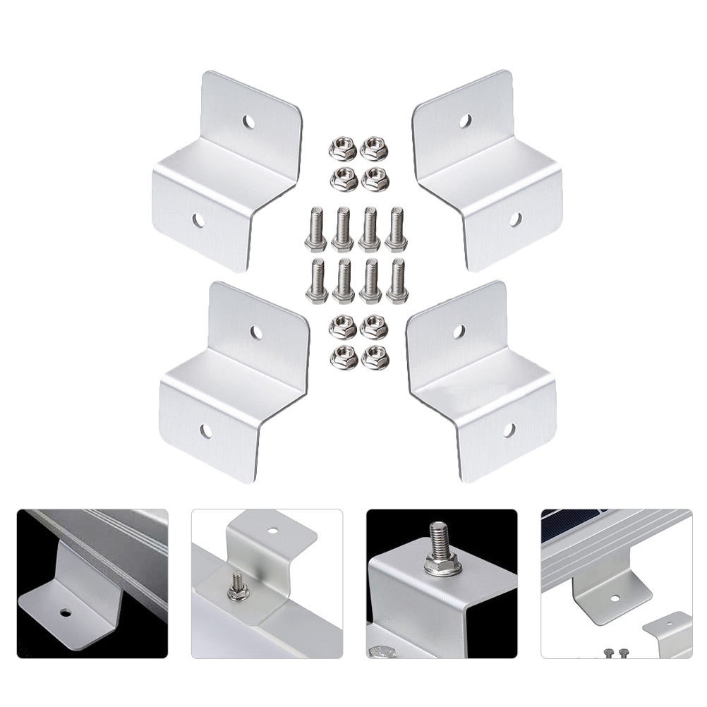 4 Pcs Mounting Hardware Solar Panel Bracket Corner Z Brackets RV