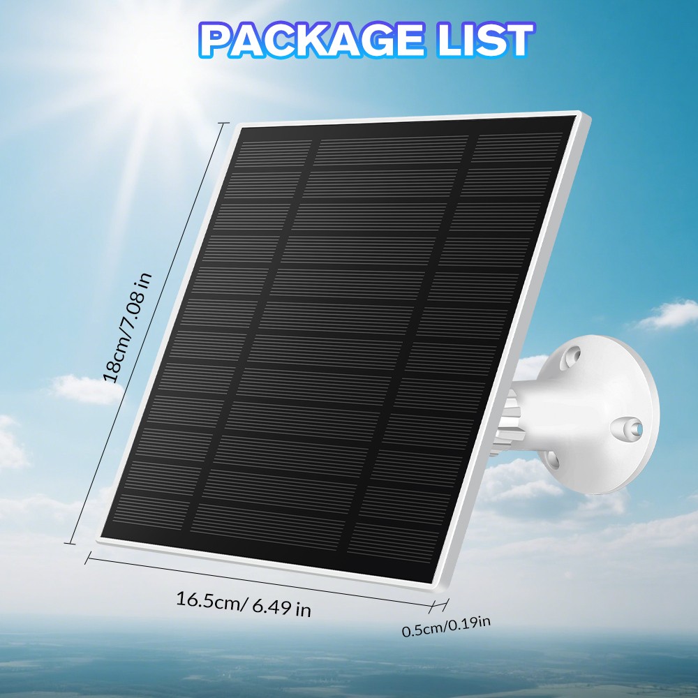 360° Solar Charging Panel Battery Charger with Stand For Outdoor Ring Camera