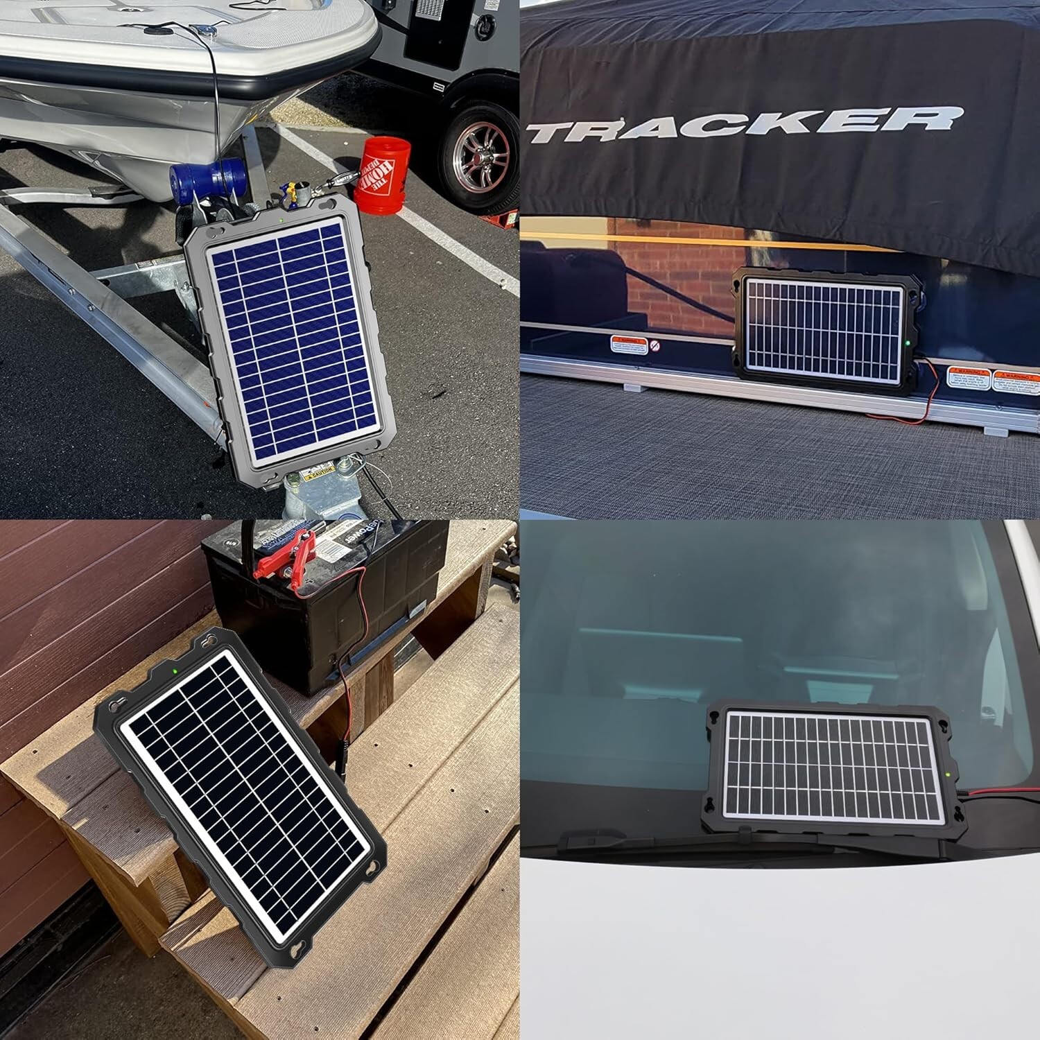 SUNAPEX 12V Solar Trickle Charger Portable Power 1.8W, 1.8W solar panel