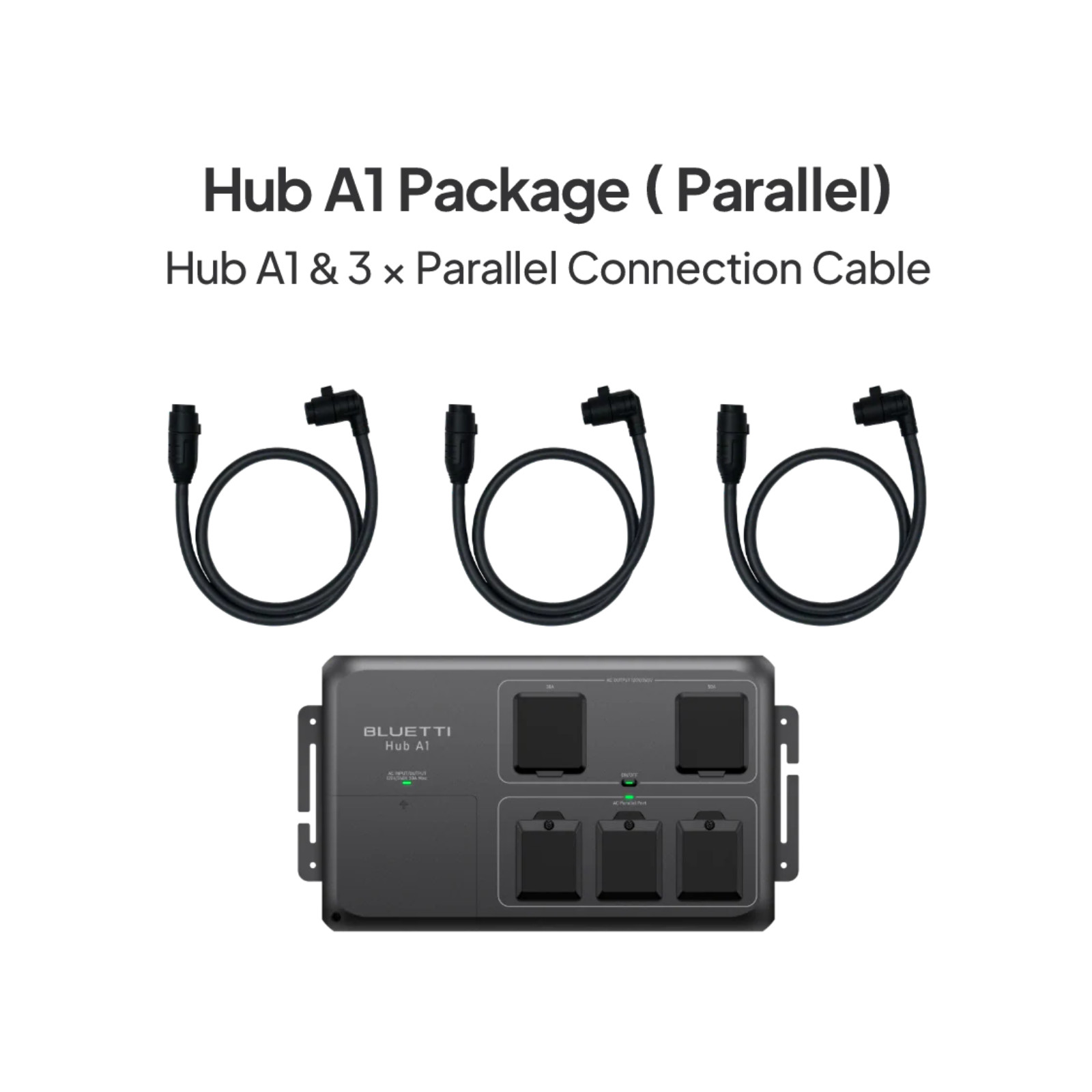 Bluetti Hub A1 Parallel Box + 3 Parallel Cables To Connect Up To 3 Apex 300