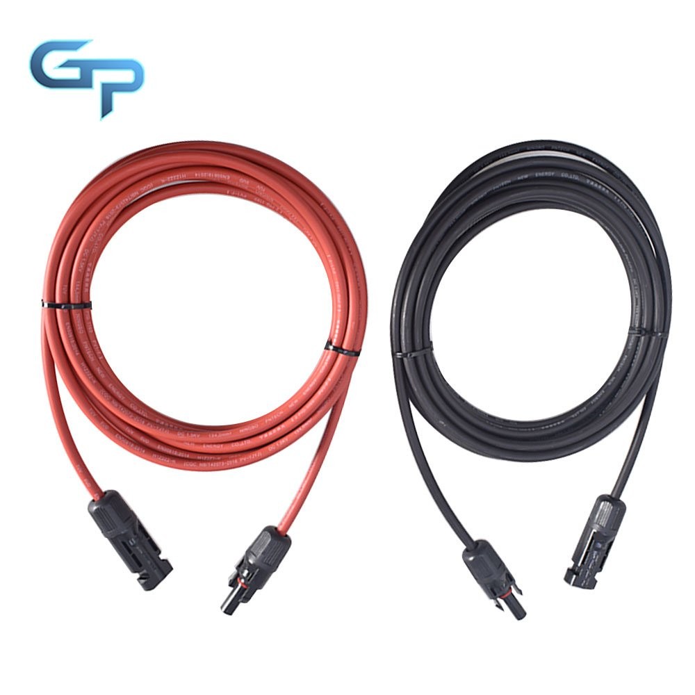 New Solar Panel Extension Cable Wire Connector 12AWG 1 Pair 10ft Black and Red