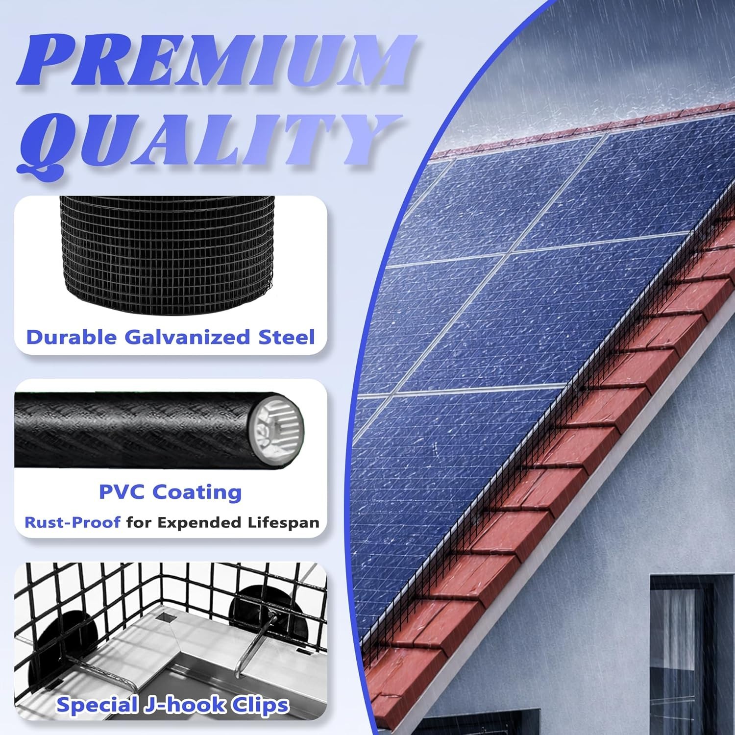 Rust-Resistant Solar Panel Critter Guard – 6x100FT with Clips & Cutter Included