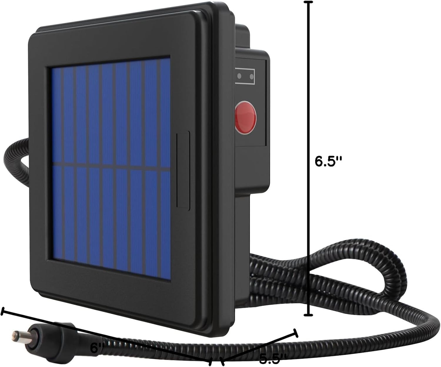6V Deer Feeder Solar Panel, Efficient Solar Panel Charger with 5FT Weatherproof