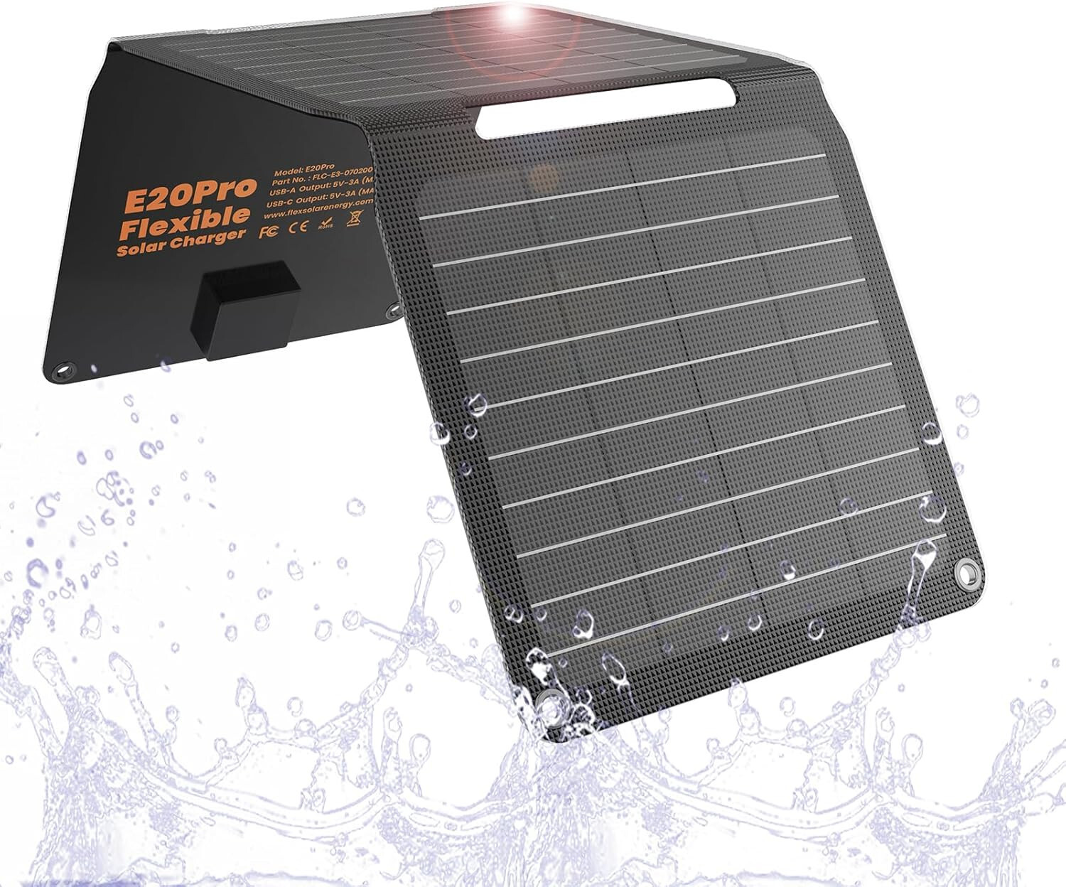 🔥20W Solar Panel Charger 5V USB-A USB-C Output Portable Foldable Small Pro💥