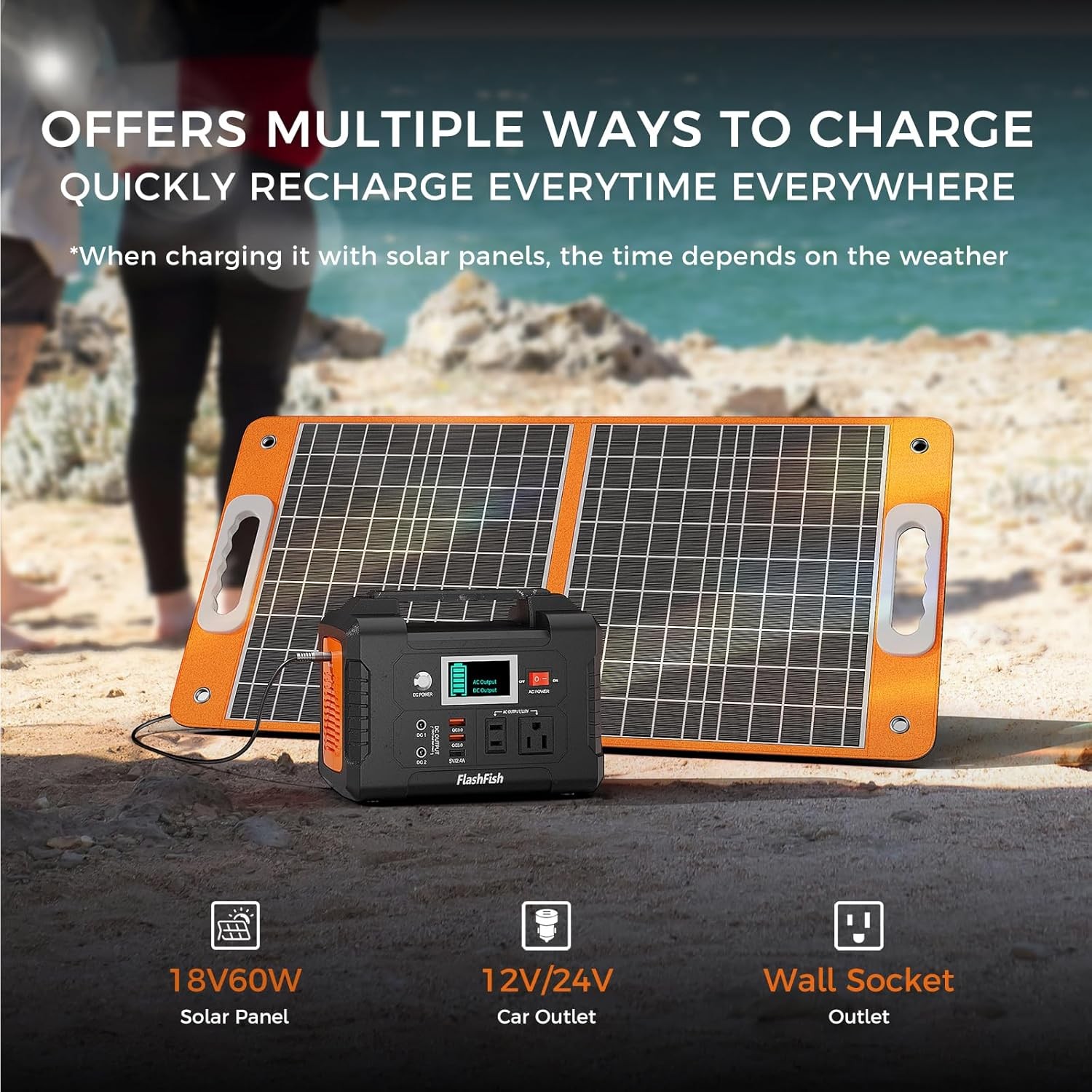 FF Flashfish 200W Power Station 40800mAh Portable Generator