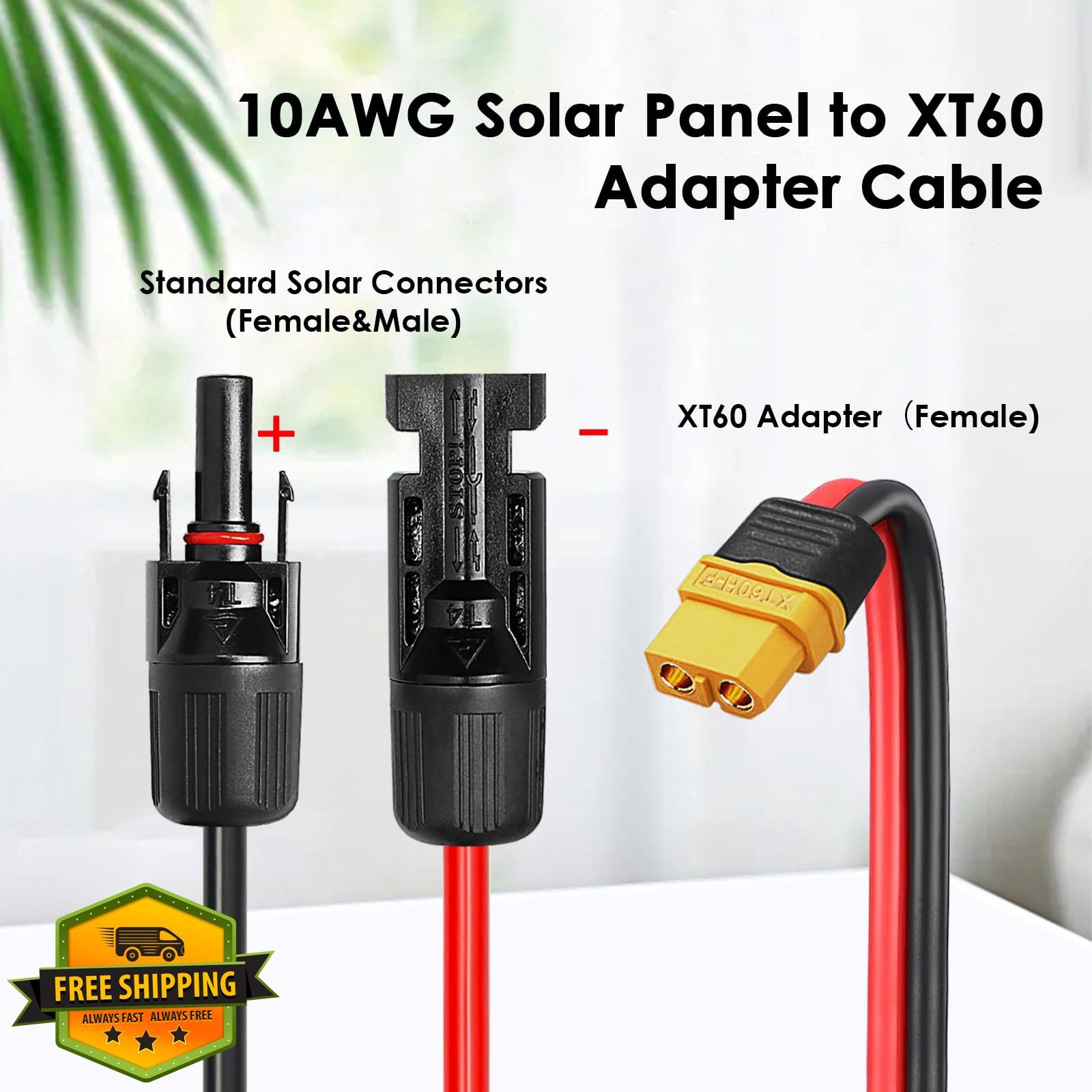 MOOKEERF Solar to XT60 Cable 35FT