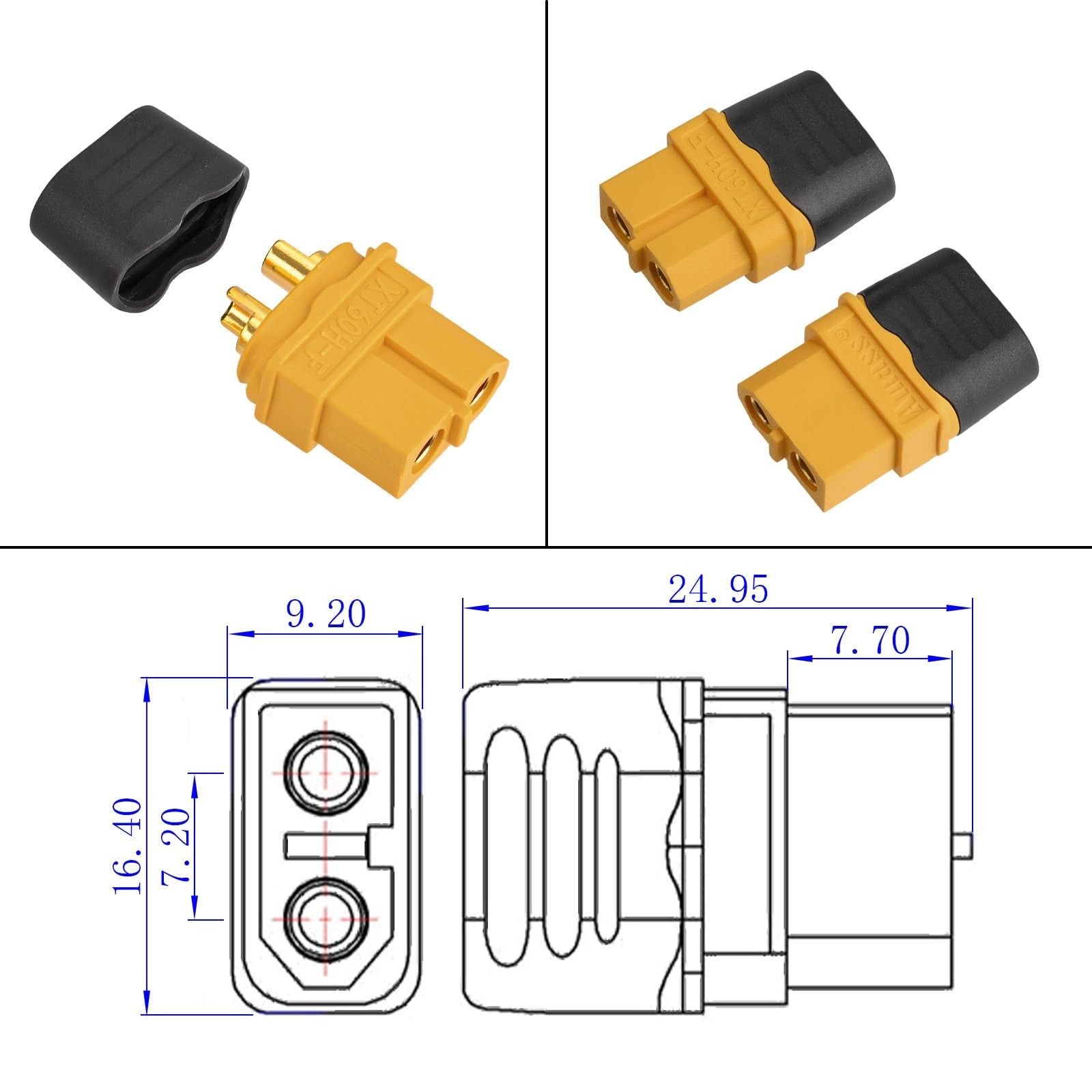 10AWG 6FT Solar Extension Cable XT60 Connector for Portable Power Station