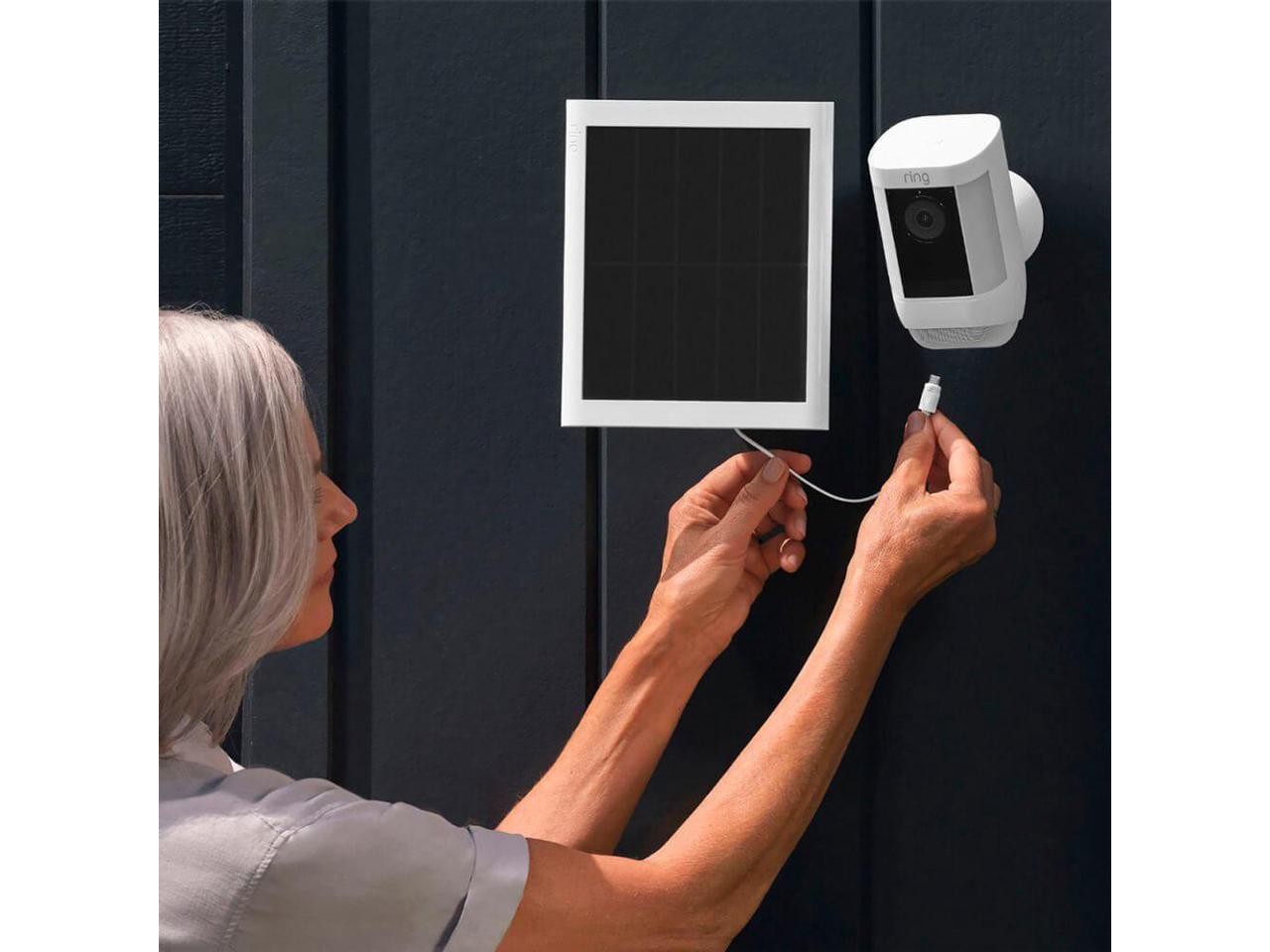 Ring Solar Panel (USB-C) for Outdoor Cam Plus, Spotlight Cam Plus, White | B0B27