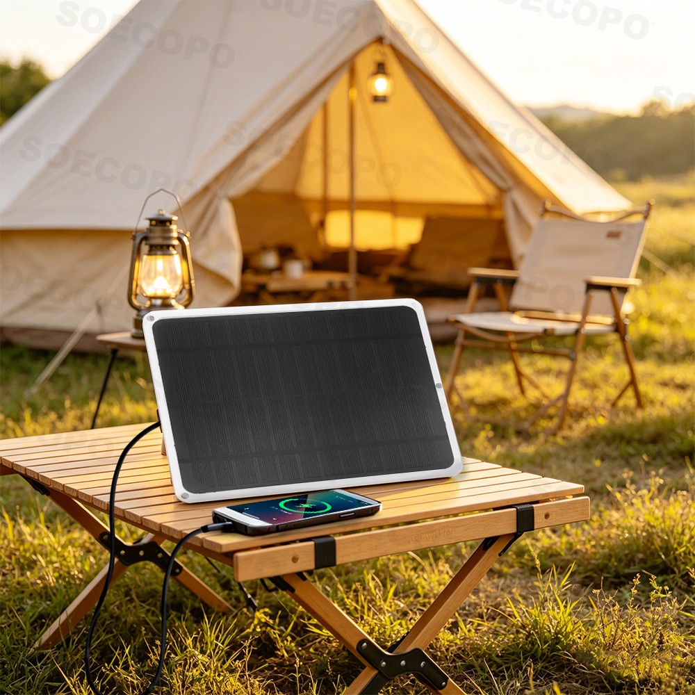 20W Flexible Solar Panel Charger Monocrystalline with USB Output Fast & Charger