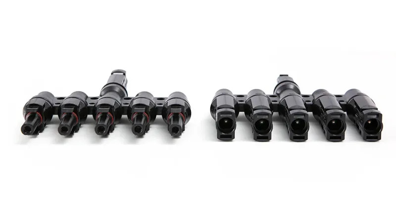 1 Pair Branch Connector 5-in-1 1000V 30A Parallel IP67 Waterproof MC4 For Solar