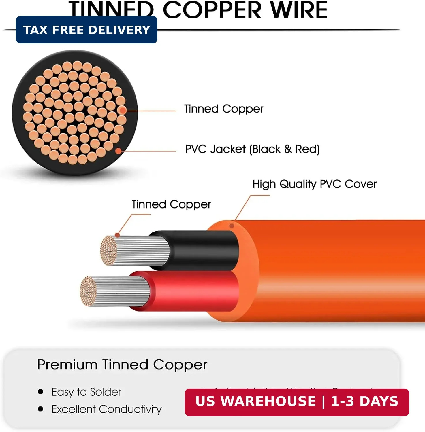 10FT MC4 to 8mm Adapter Cable for Jackery | Universal Solar Panel Connector and