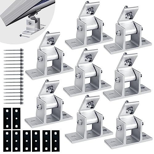 Adjustable Solar Panel Mounting Brackets Kit – 8PCS, 10-60° Tilt for RV Roof 400