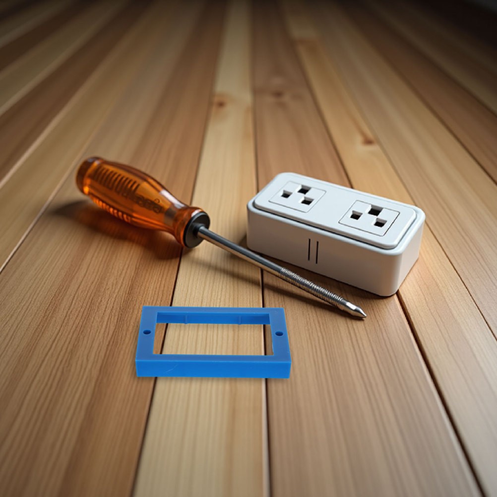 6Pcs Reusable Plastic Single Gang Electrical Box Extenders for Thick Walls Blue