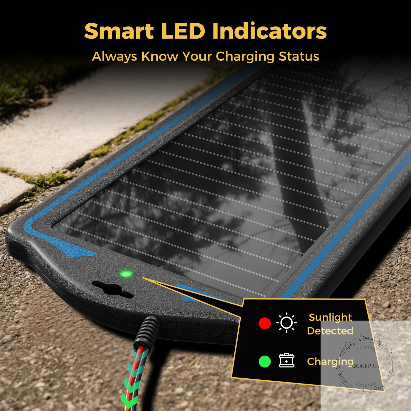 12V Solar Battery Charge: Waterproof Portable Solar Panel Kit Battery Maintainer