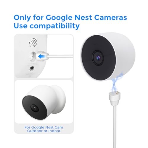 Solar Panel for Google Nest Cam (Battery) – Built-in 2000mAh Battery for
