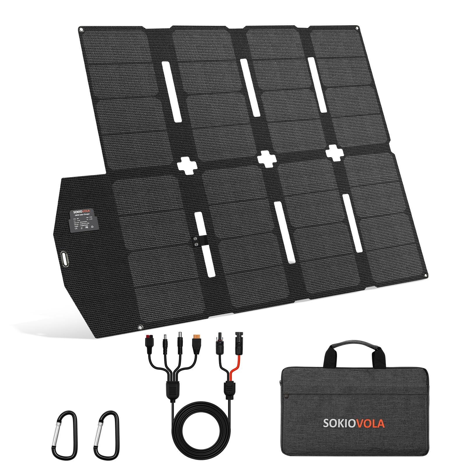 100W Portable Solar Panel MC-4 Foldable Solar Panel Charger Kits 18V IP68 Wat…