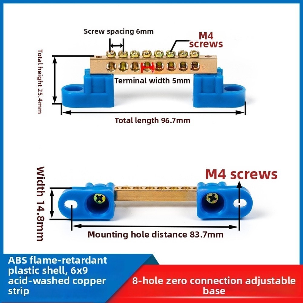For Distribution Box Grounding Terminal Strip Screw Terminal Connection