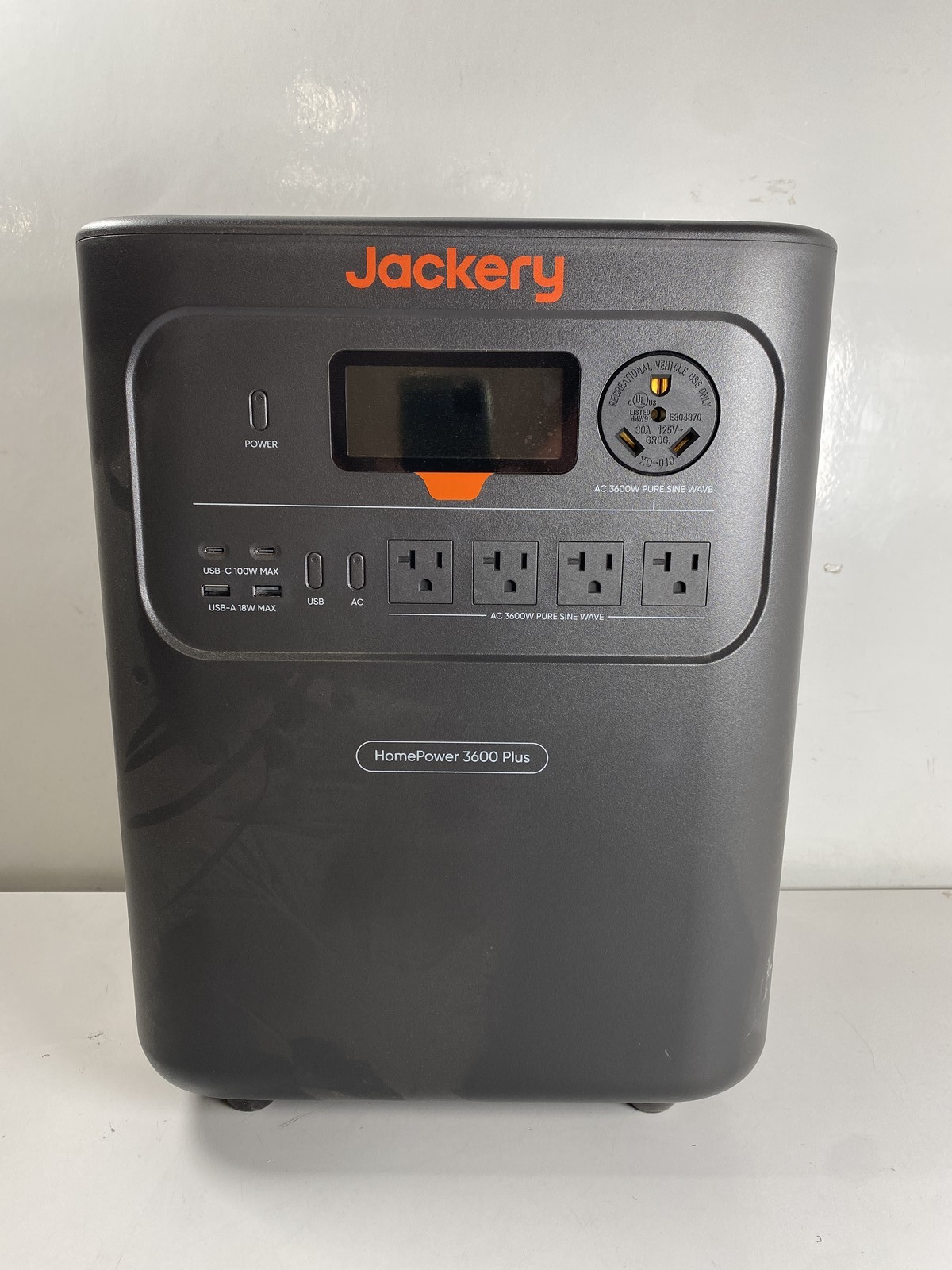 Jackery HomePower 3600 Plus Portable Power Station *NO AC CHARGING CABLE*