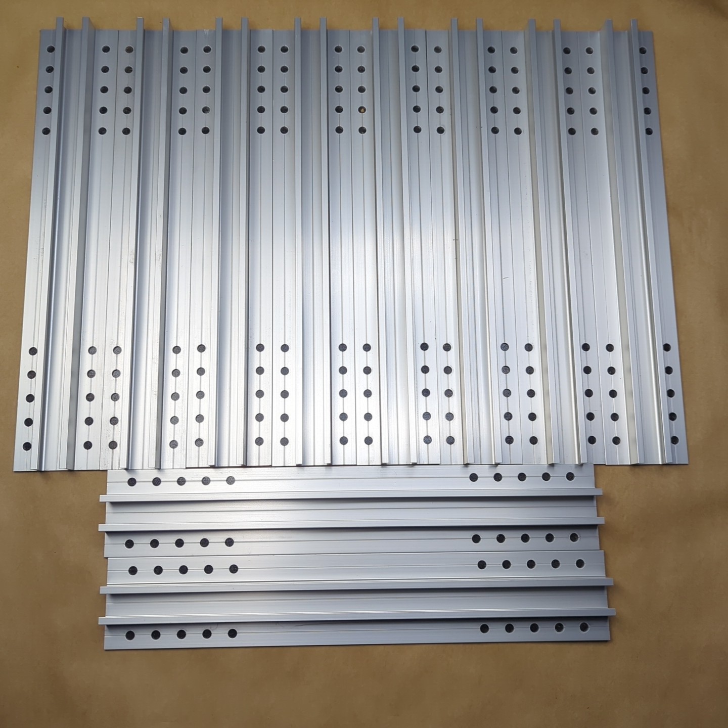 Solar Panel U Mini Rail Kit Mounting Bracket Aluminum For 4 Solar Panels 35mm