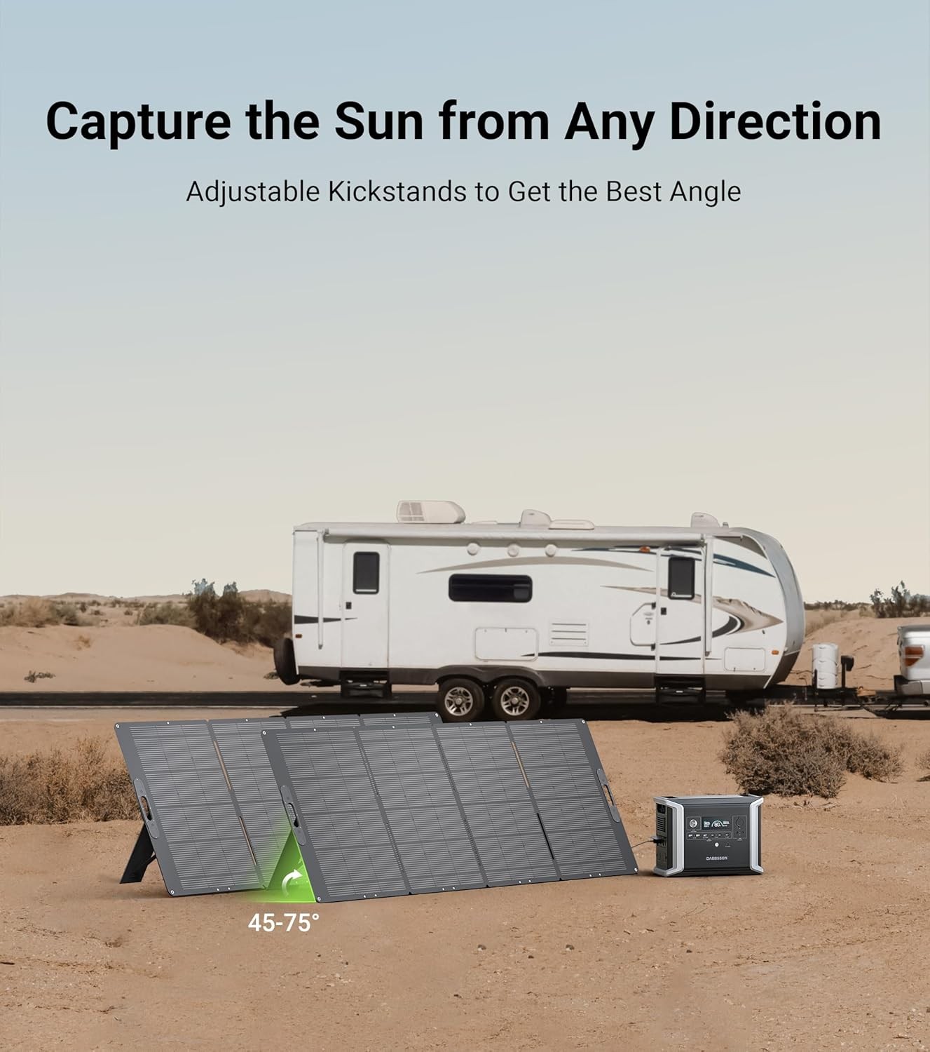 Dabbsson 600L Power Station 768Wh 600W Solar Generator +120W Solar Panel Camping
