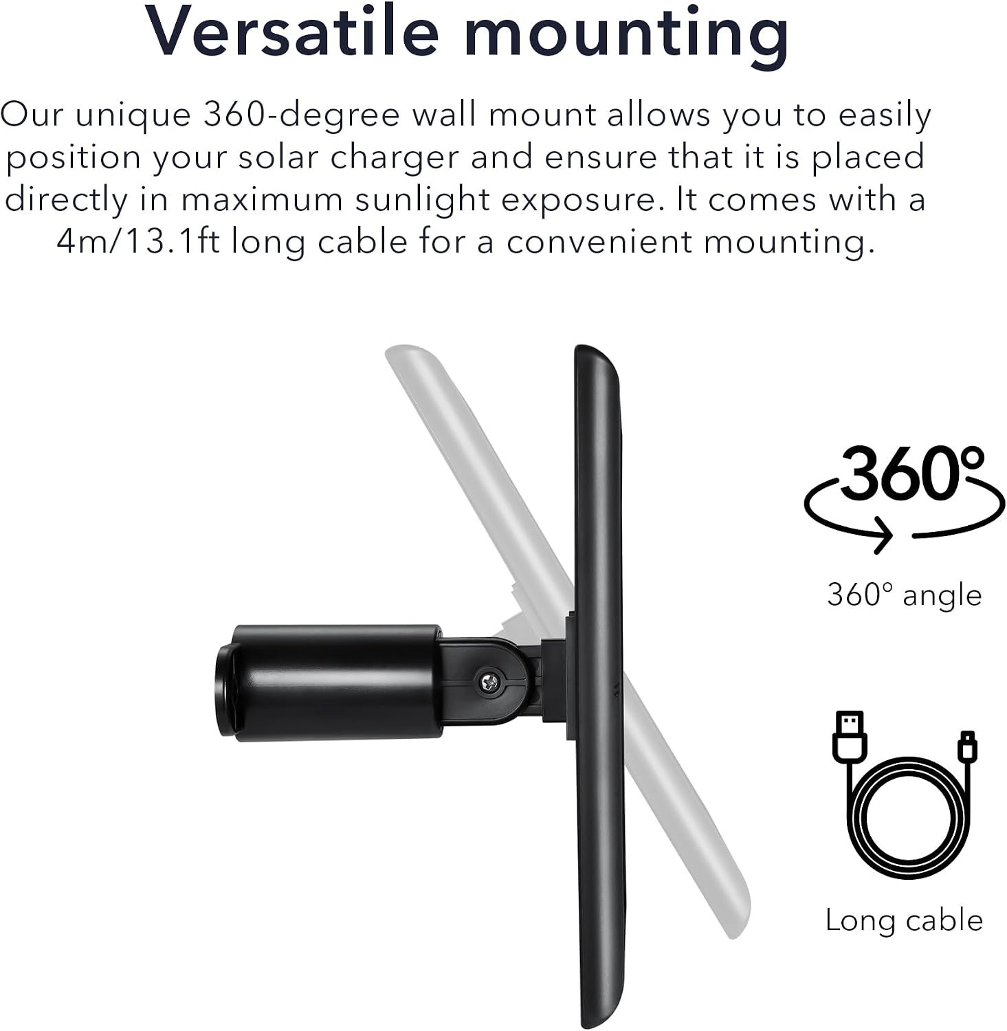 Durable Solar Panel for Continuous Power – Compatible with Ring Security Systems