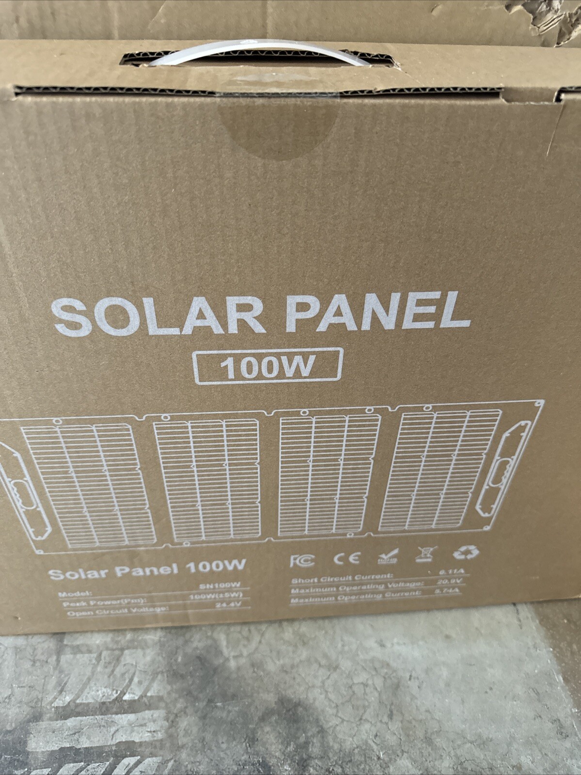 ALLLIKE SN100W Solar Panel. New Sealed In Box With Free Shipping.