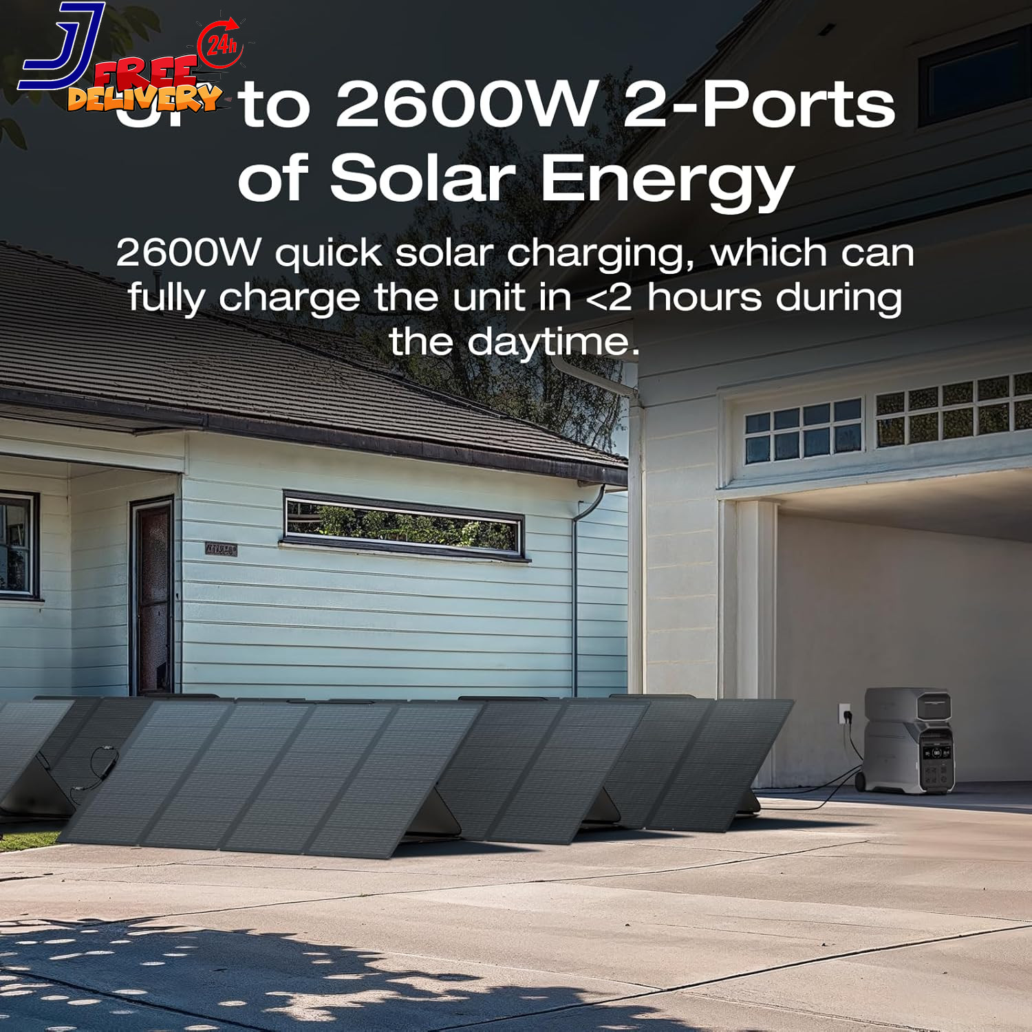 Power Station 4096Wh DELTA Pro 3 with 400W Portable Solar Panel 120/240V 4000W