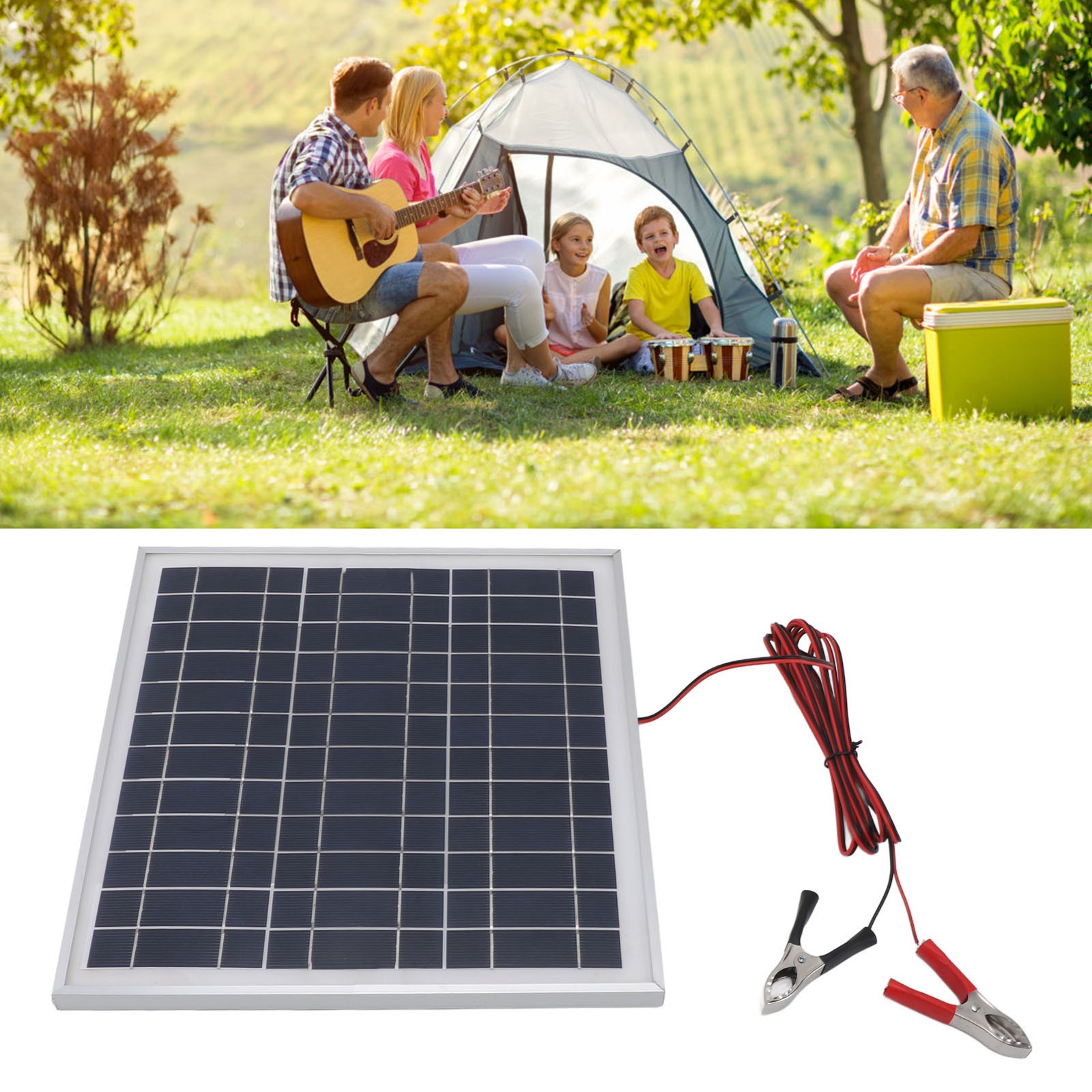 50W Portable Solar Panel Aluminum Frame Monocrystalline Silicon Solar Panel With