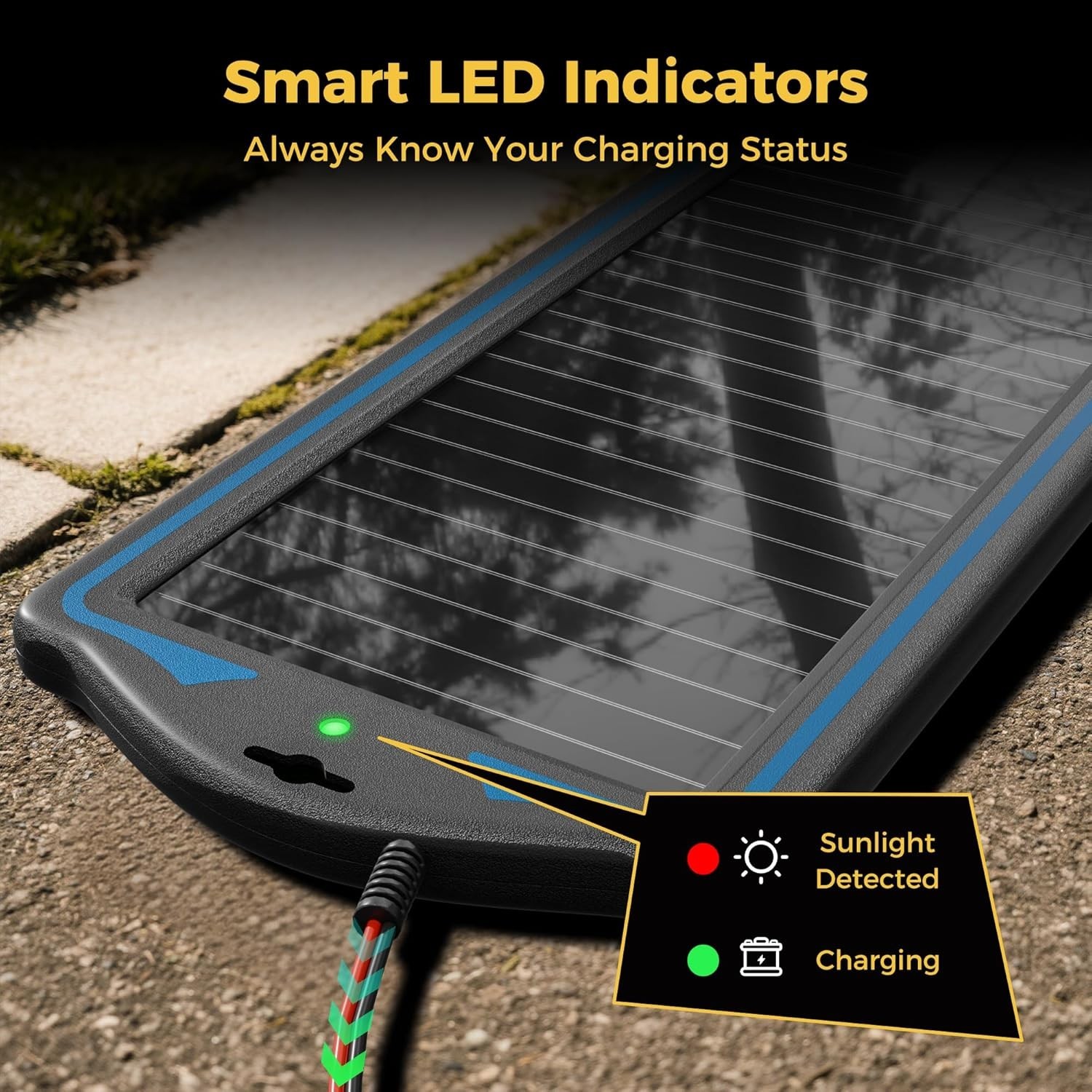 12 Volt Battery Charger Solar Powered Panel for Car Dump Trailer Boat Marine 12v