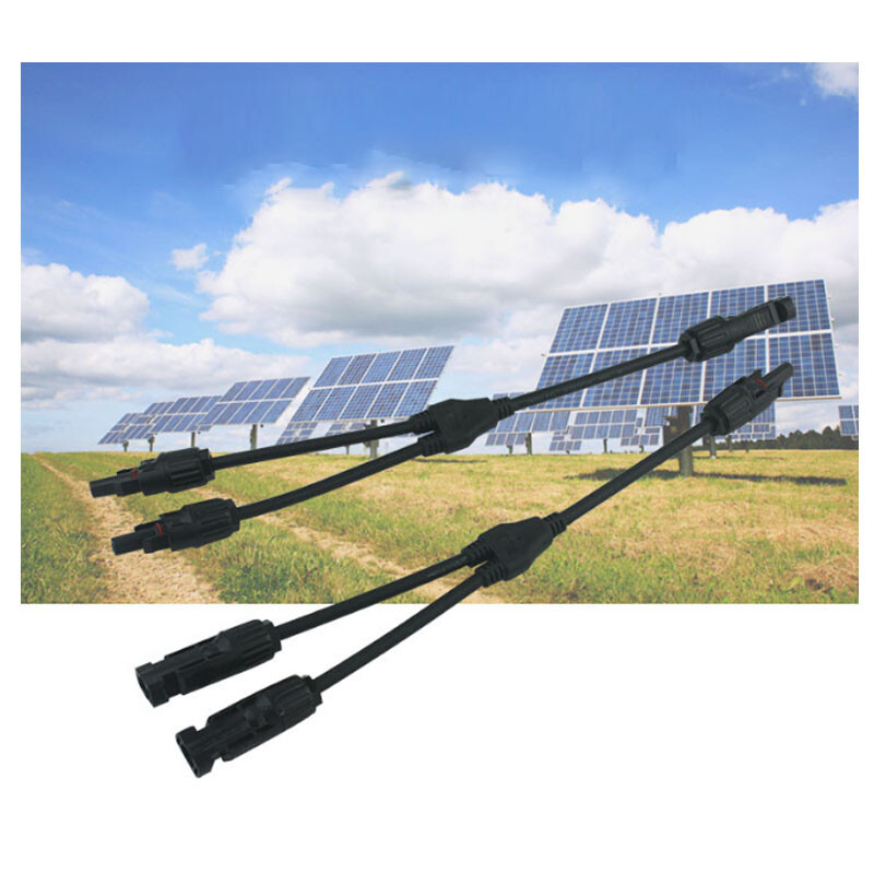 Solar Panel Y Branch Cable Connection Adapter Connector Extension Waterproof US