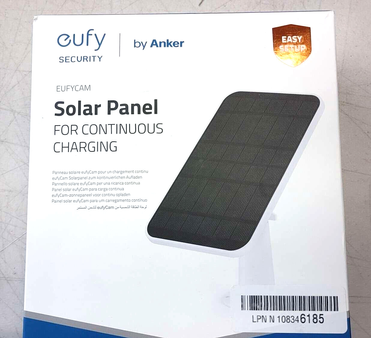 eufy Security Certified eufyCam Solar Panel, Compatible with eufyCam, Continuous