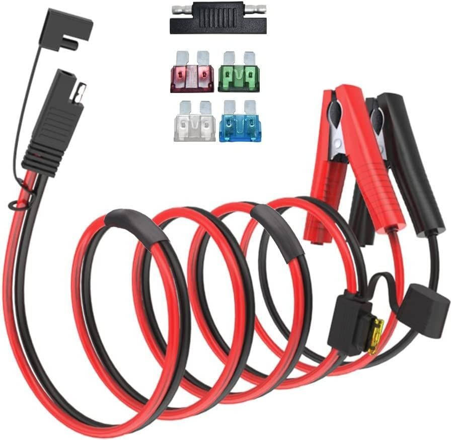 10AWG SAE to Alligator Clips,Battery Alligator Clip to SAE Connector Extensio…