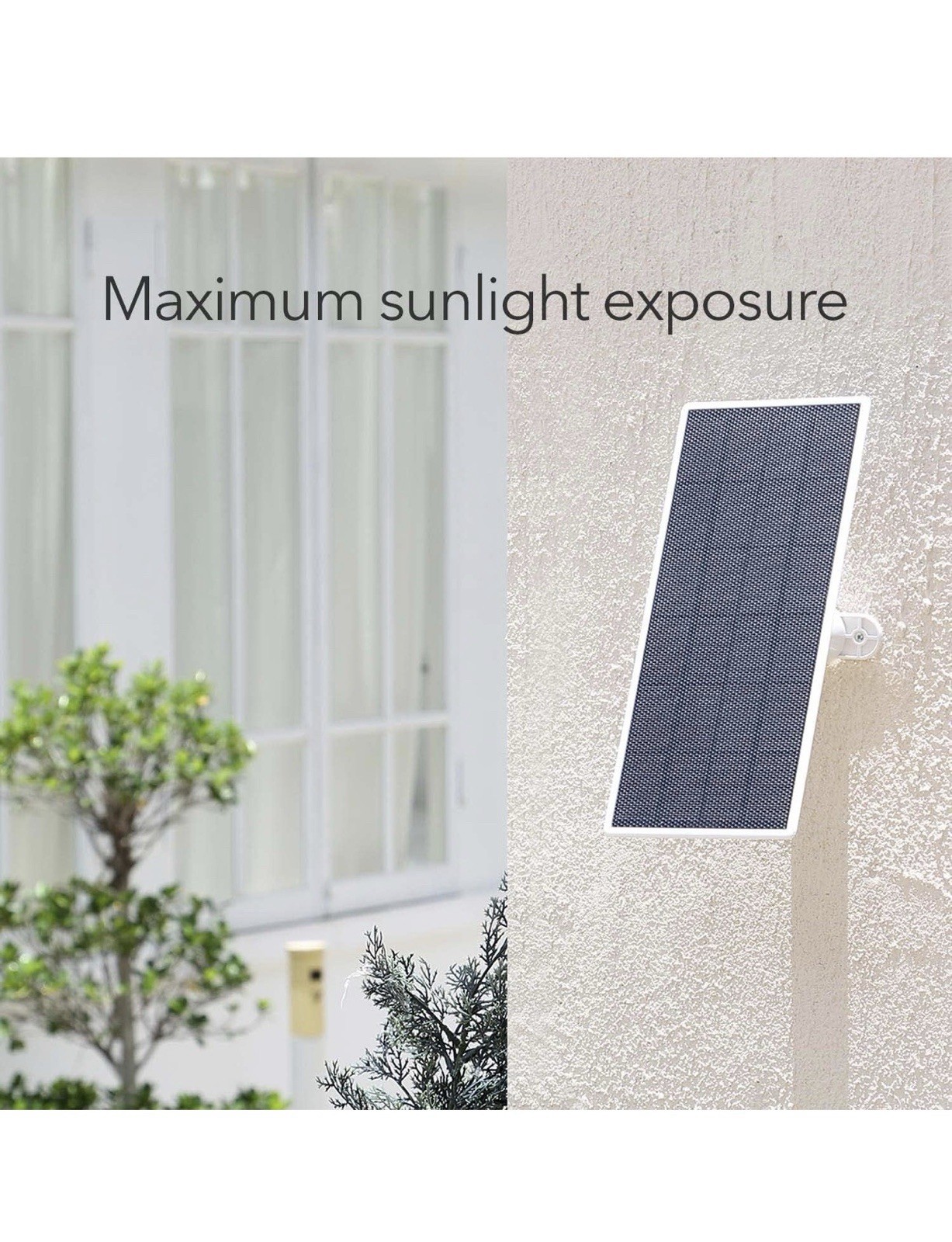 Solar Panel, Solar Panel Charger for Google Nest Cam Outdoor or Indoor, Battery