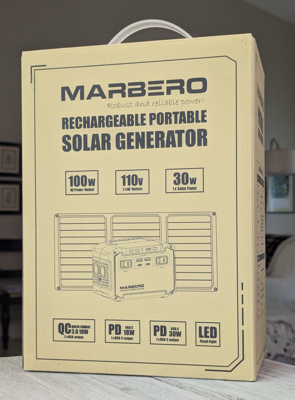 100W MARBERO Solar Generator Portable Power Station Brand New