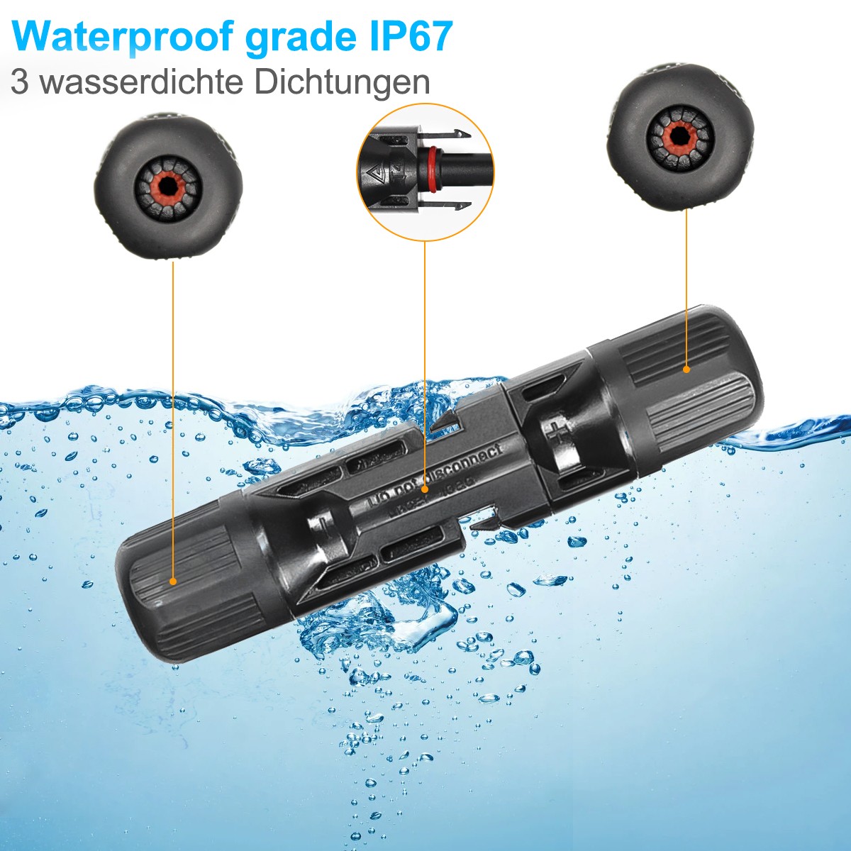 10 Pairs Male Female Wire Cable Connector Set Solar Panel Waterproof Connector
