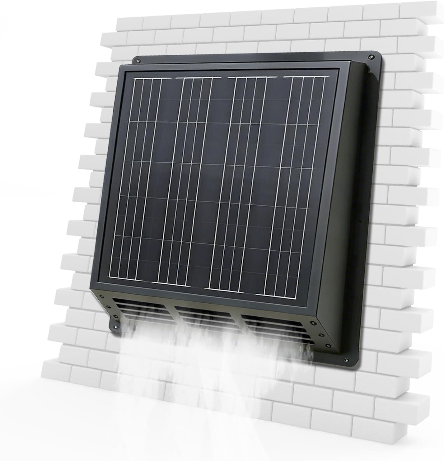 25W Solar Exhaust Fan 2500 RPM High-Speed Exhaust Fan W/ 12V Monocrystalline