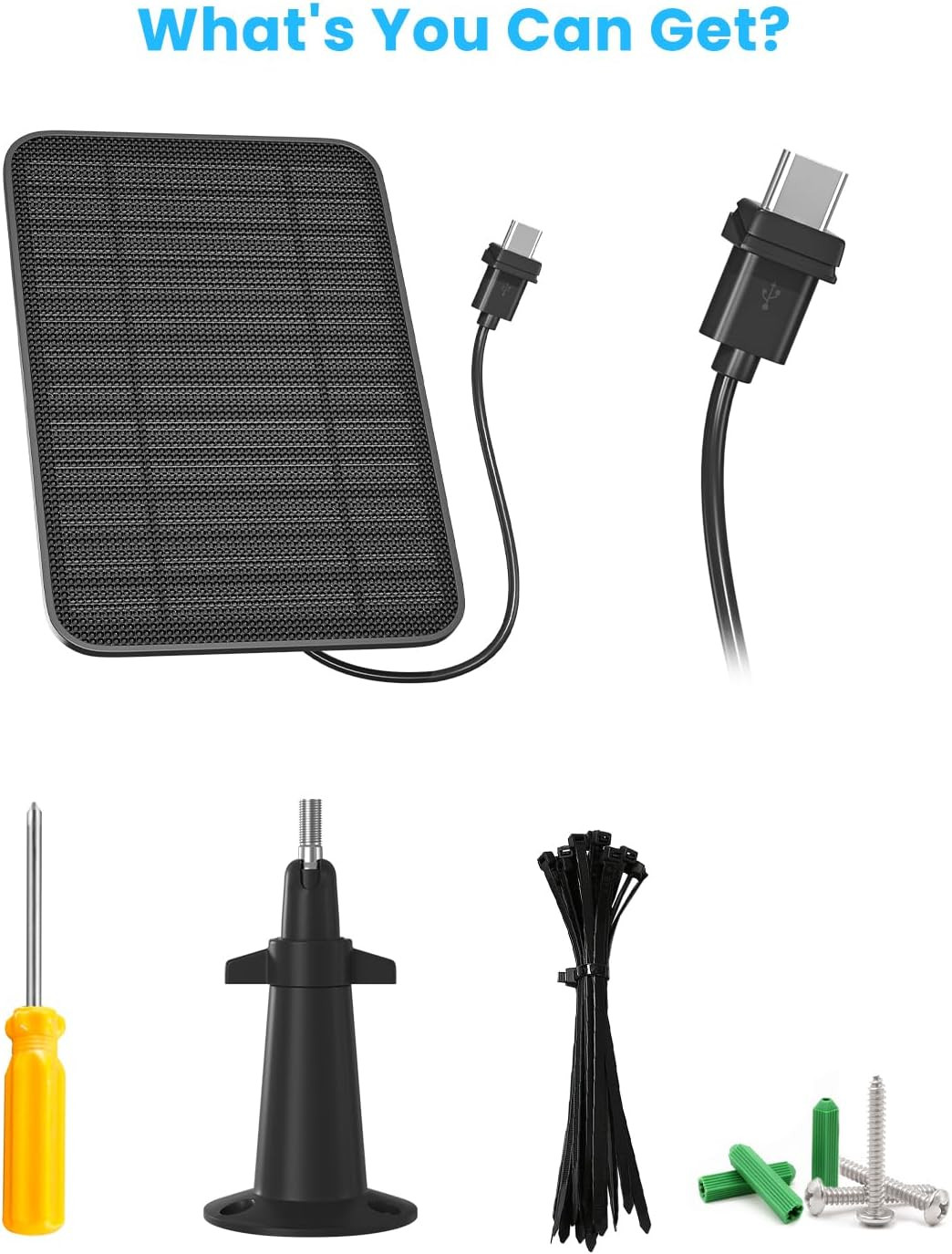 5W Solar Panel Compatible with Blink Outdoor 4(4Th Gen)/2K+ Camera, Solar Panel