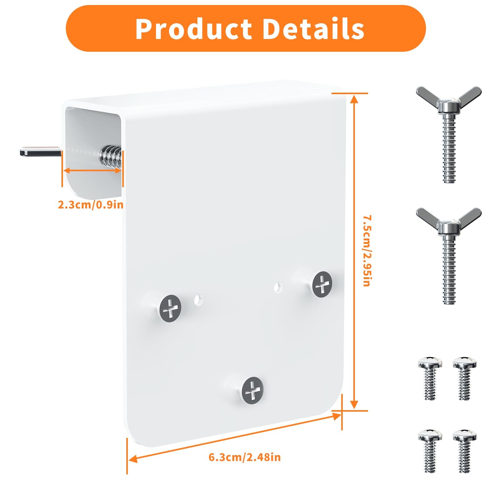 Gutter Mount Compatible with WYZE Solar Cam Pan, No-Drilling Metal Security C…