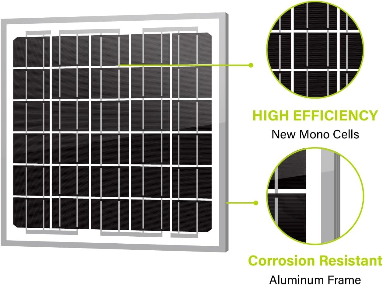 Weather-Resistant 5W Monocrystalline Solar Panel for Reliable Energy Solutions
