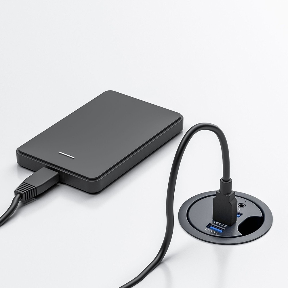 Desk Grommet Hub Data Management Easy Installation Enhanced Data Transfer Speeds