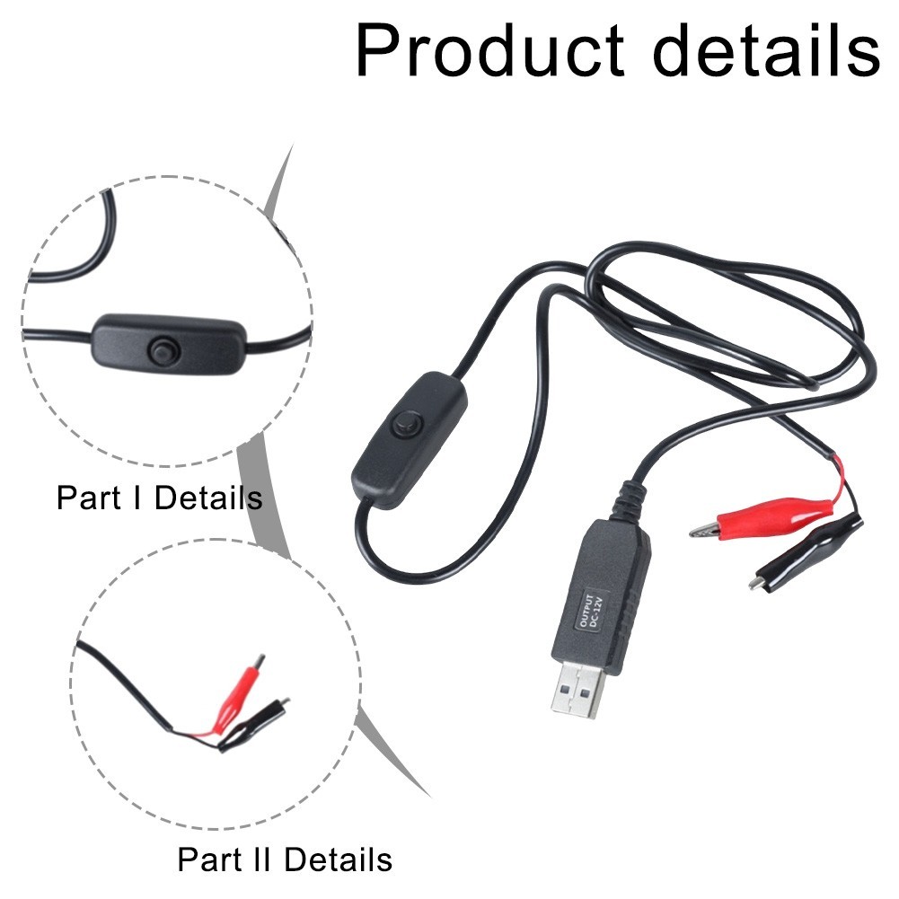 1M USB Male Adapter with Switch for Reliable Power Supply Across Devices