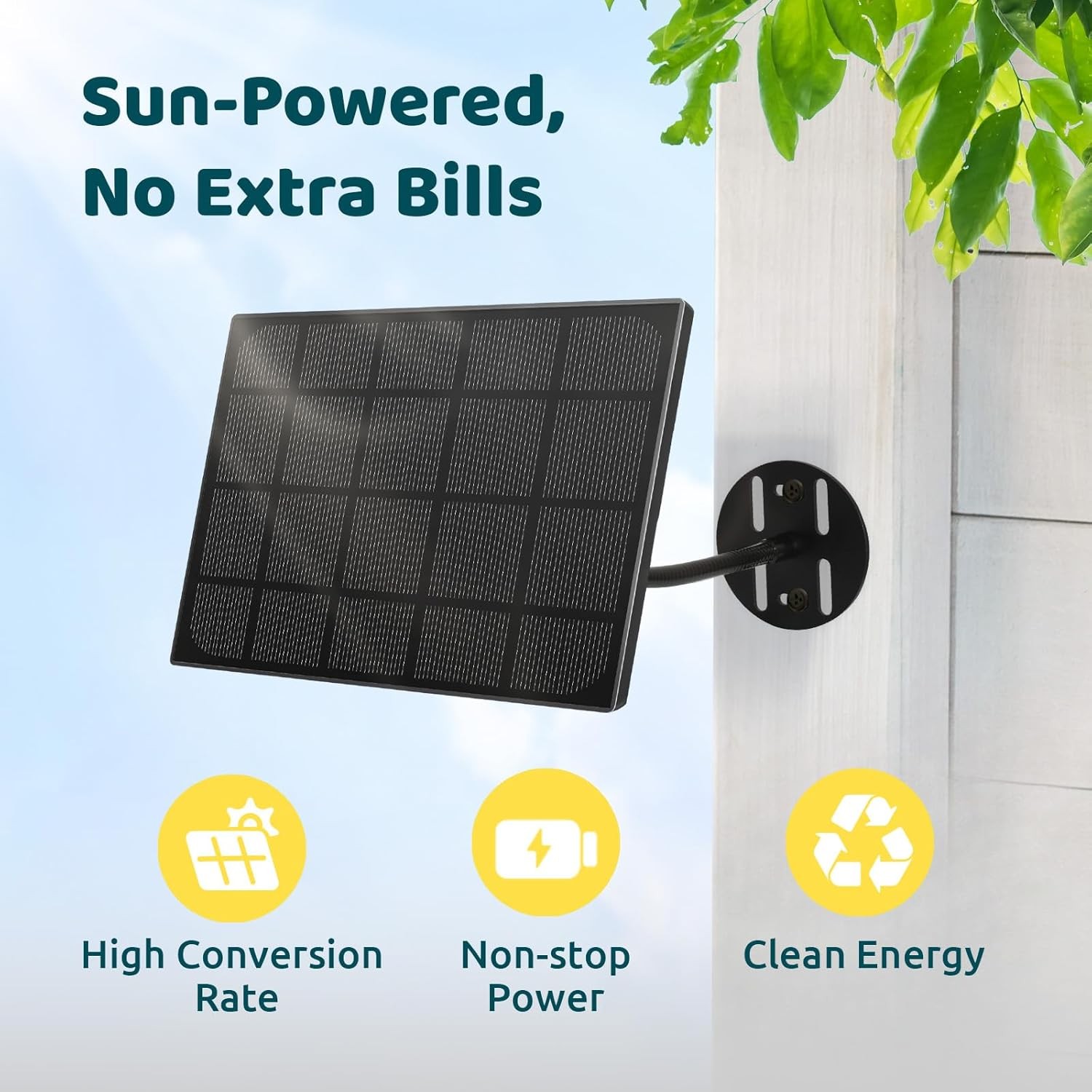 Birdfy 5W Solar Panel for Smart Bird Feeder Camera Type C Charger for Birdfy