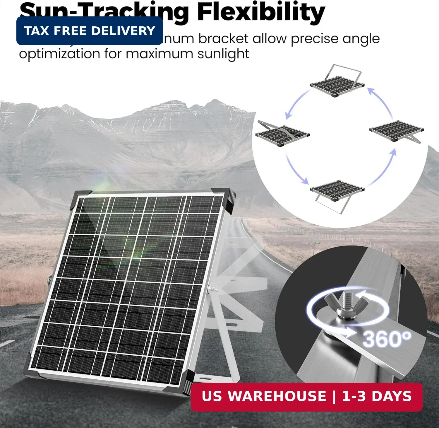 Voltset 12V Solar Battery Charger – 20W Waterproof Solar Panel Kit with Smart MP