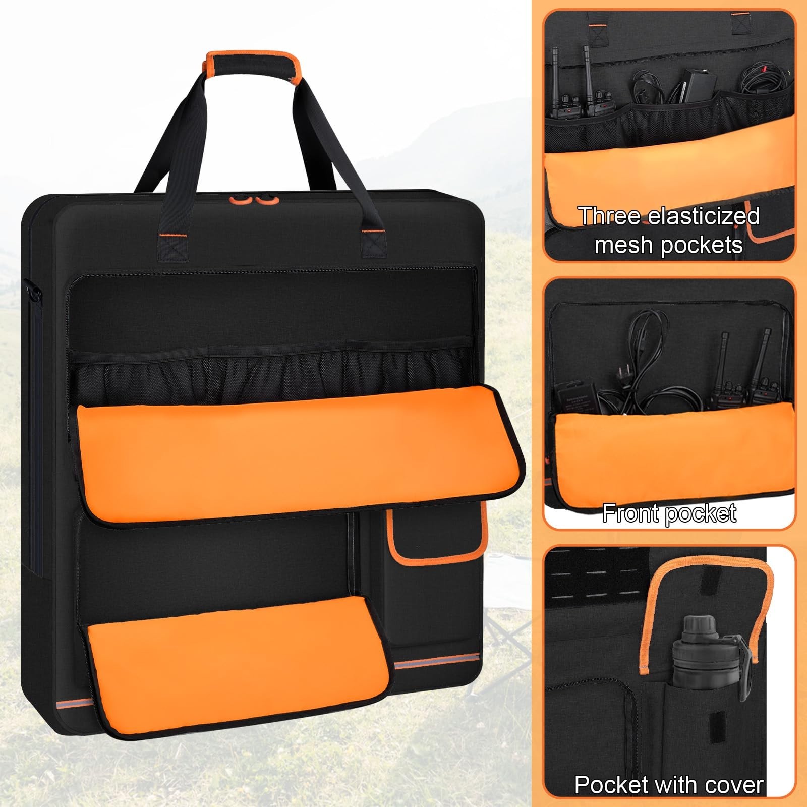 Solar Panel Carrying Case with Zipper, Deep Opening & Multi-Accessory Space – Fi