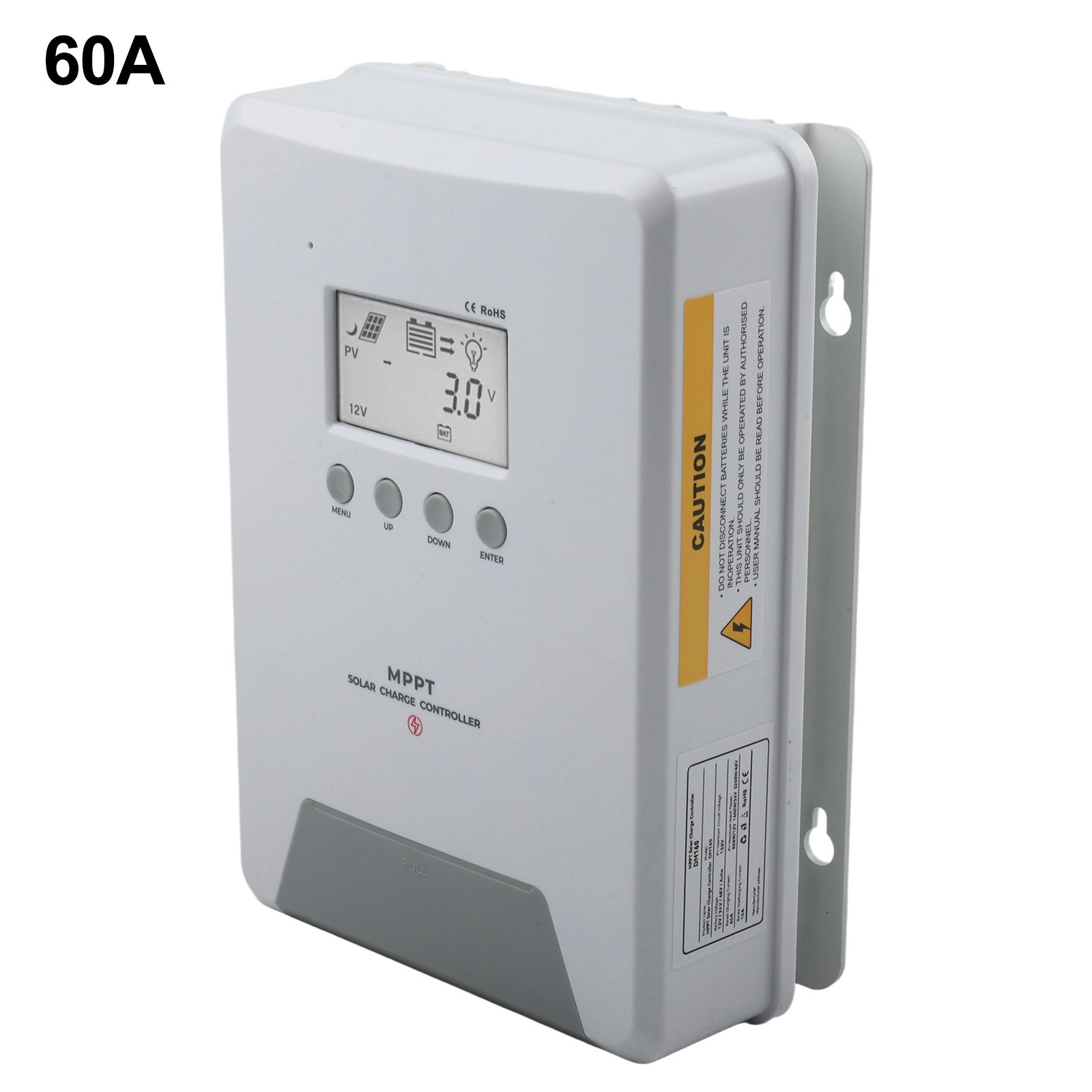 60A Solar Regulator Low Heat Generation Multiple Battery Compatibility