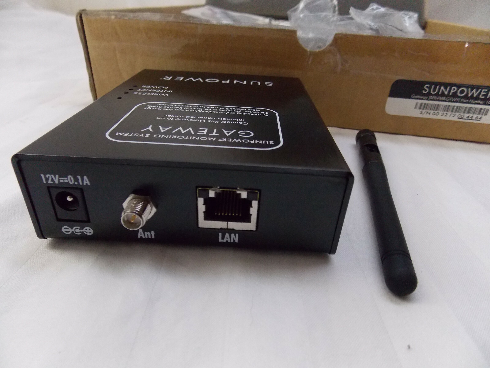 Sunpower Gateway 106716 (SPR-PMR-GTWY) Solar Energy Monitoring Unit