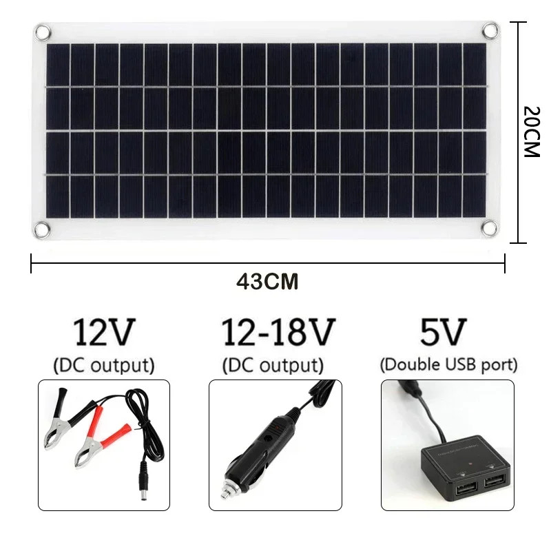 1000W Solar Panel 12V Solar Cell with 60A 100A Controller Solar Charge for Phone