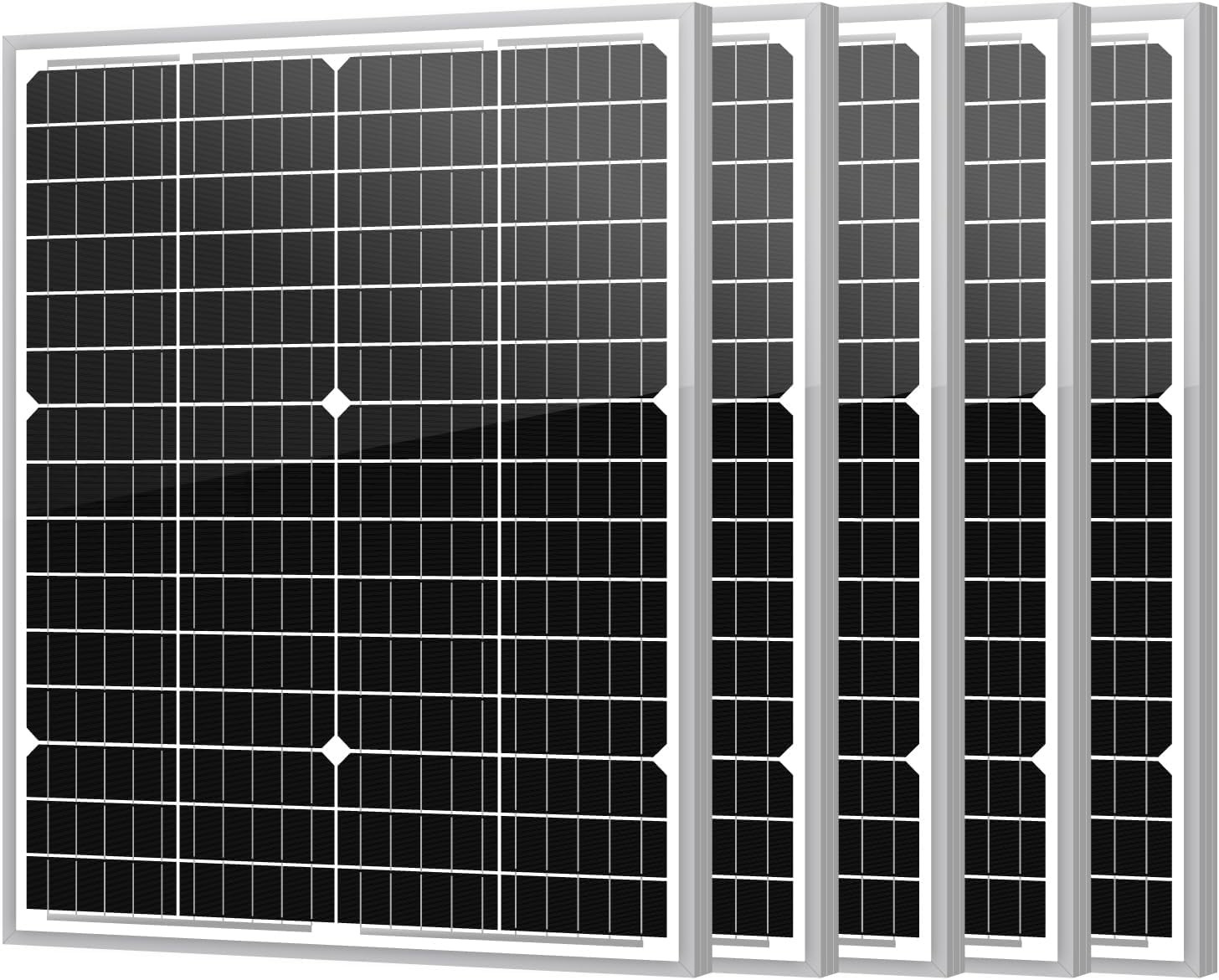 5-Pack 35W Monocrystalline Solar Panels – 175W High-Efficiency Off-Grid Kit