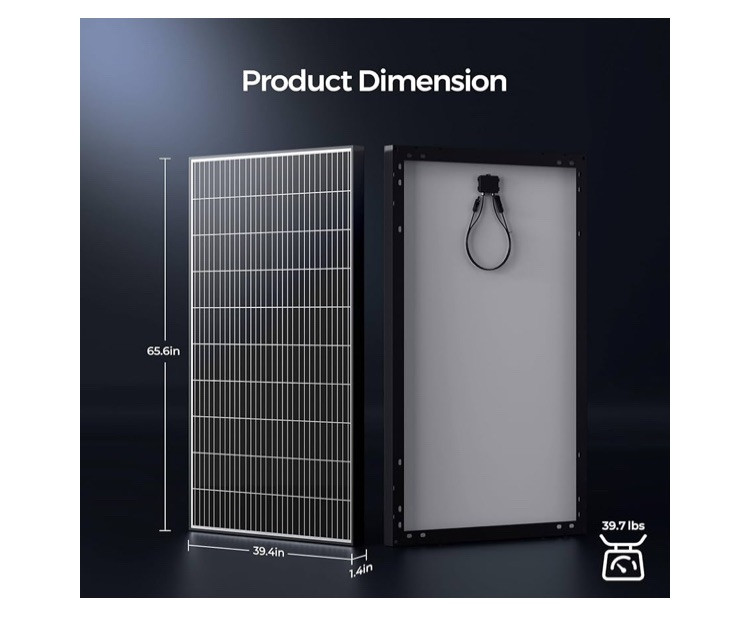 Renogy 2 Piece Solar Panel 320 Watt RNG-320DX2 for RV Boat Shed Farm House Roof